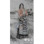 姜翠芳 藏族姑娘 类别: 国画人物作品