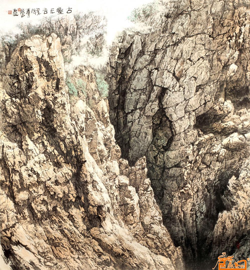 中国当代著名山水画家作品《古壑无言》-刘燕声十大作品代表作-收藏升值