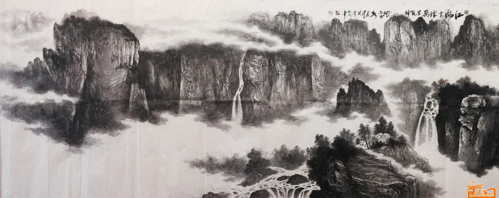 中国著名书画大师宁汉青-作品600-国画山水